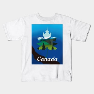 Canadian travel poster. Kids T-Shirt